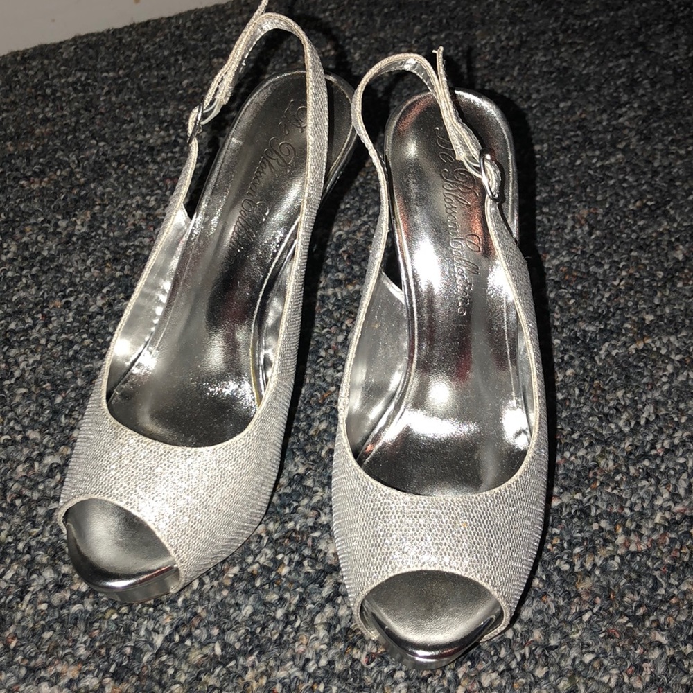 Sparkly Silver Heels